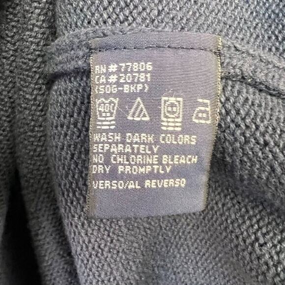 Tommy Jeans Sweater Mens Large Knit Blue Single White Red Striped on Sides Y2K - Picture 4 of 8